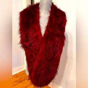 Fabulous Furs Red Neck Scarf